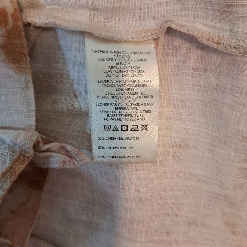 NWOT Free People Sweet As Beach Linen Mini Skirt Size 0 Color Neutral Combo - Picture 14 of 15